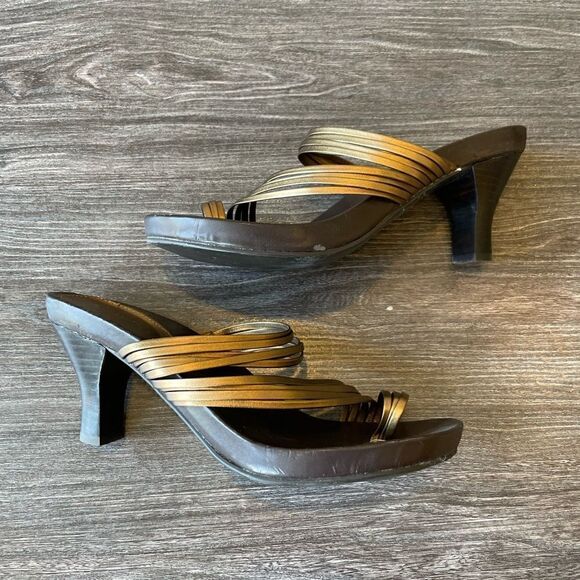 Mia gold strappy sandals - Picture 1 of 3